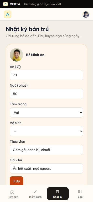 Nhật ký bán trú
